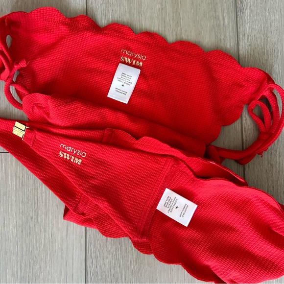 Marysia Antibes Swim Top and Mott Bottom in Red - Picture 10 of 10